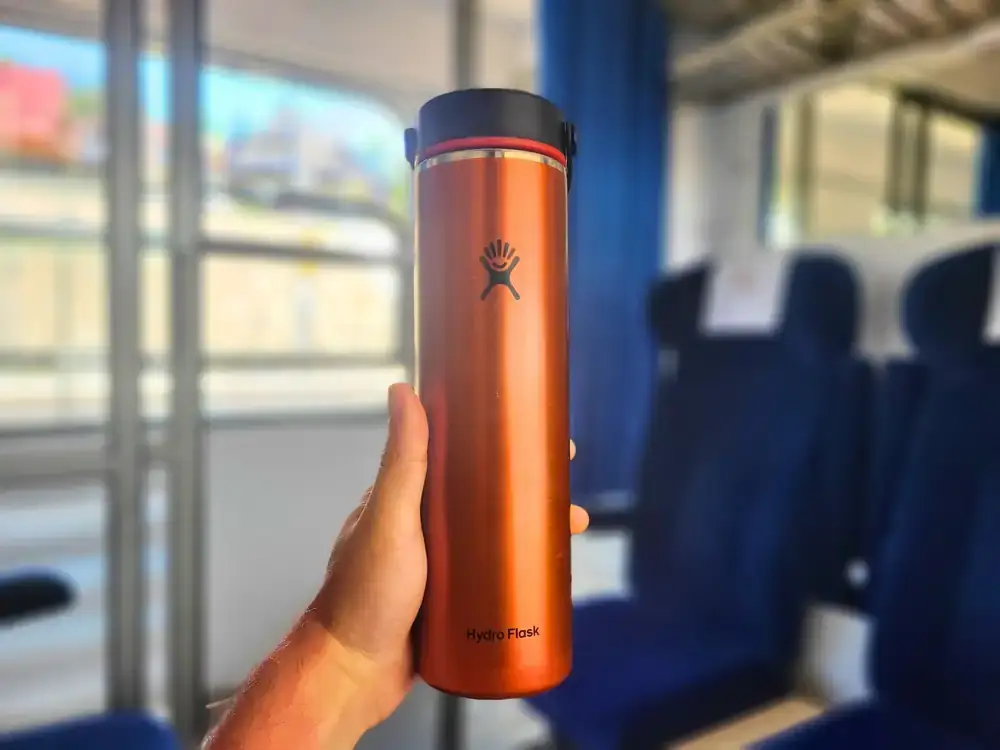 Bottle being used in a car during everyday testing