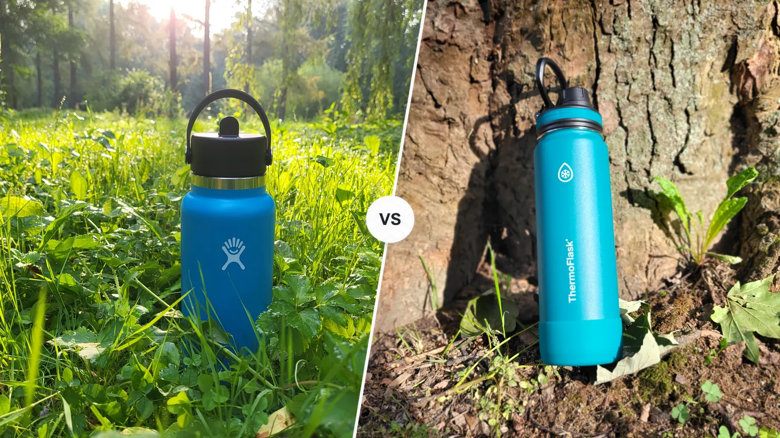 Hydro Flask Wide Mouth vs ThermoFlask Classic Bottle